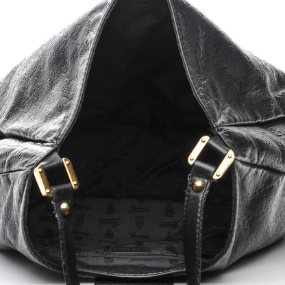 Gucci Guccissima Large New Ladies Web Hobo Black 5 of 8