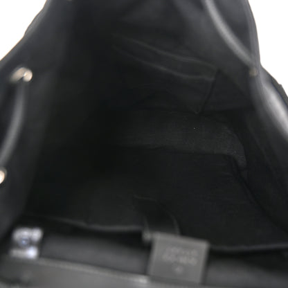 Gucci Soft GG Supreme Monogram Appia Calfskin Web Double Buckle Backpack Black 5 of 12