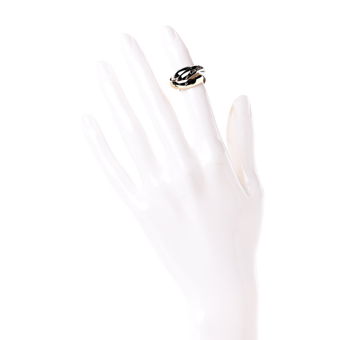18K Pink Yellow White Gold Large Trinity Ring 47 4