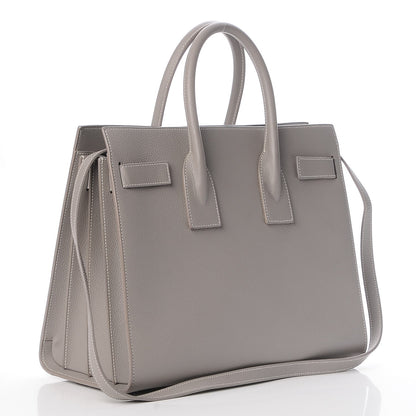 Saint Laurent Grained Calfskin Small Sac De Jour Pearl Grey 4 of 8