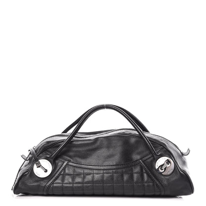 Chanel Caviar Square Quilted Dome Satchel Black 1 of 9