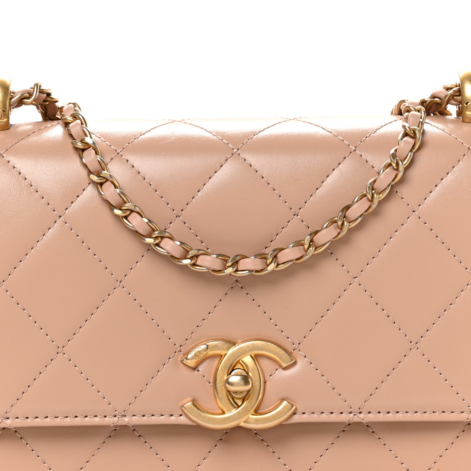 Chanel Calfskin Quilted Perfect Fit Flap Beige 8 of 11