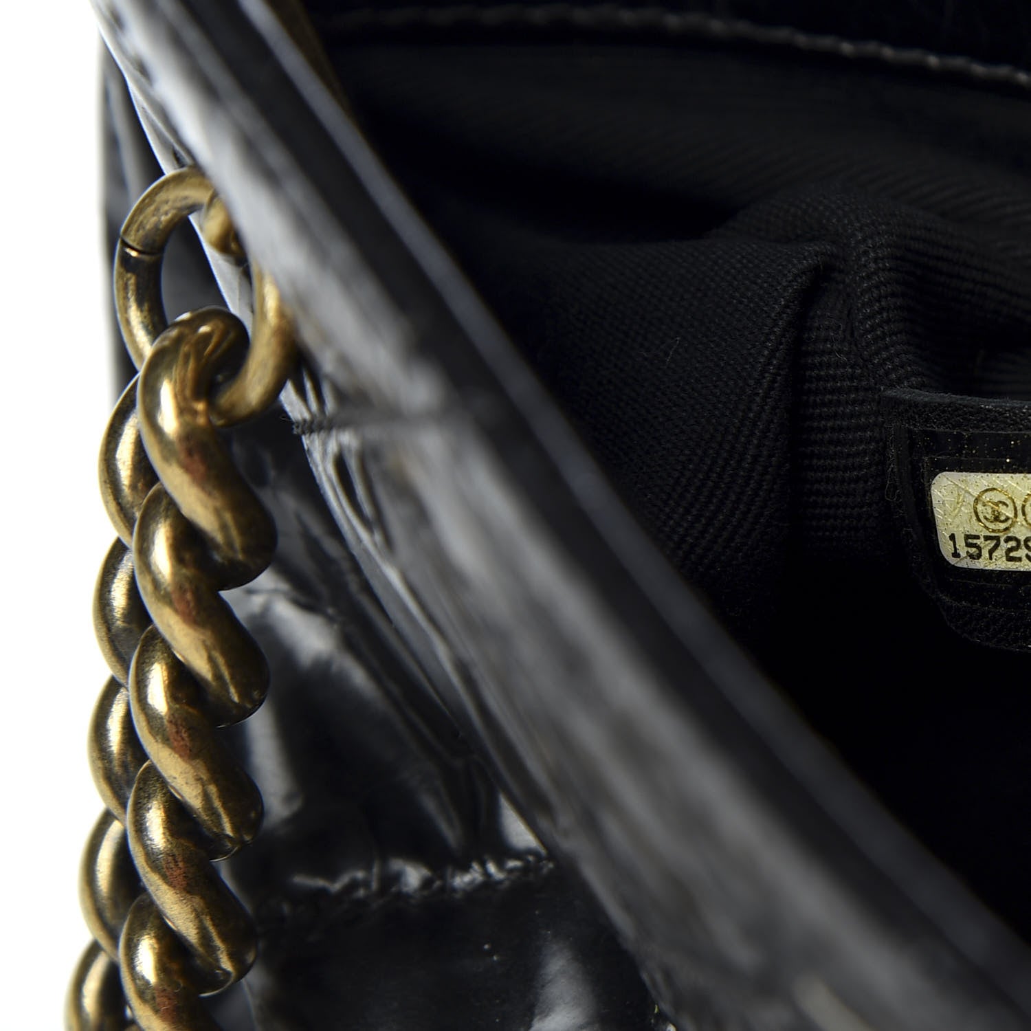 Chanel Glazed Crackled Calfskin Small Reissue Tote Black 8 of 9