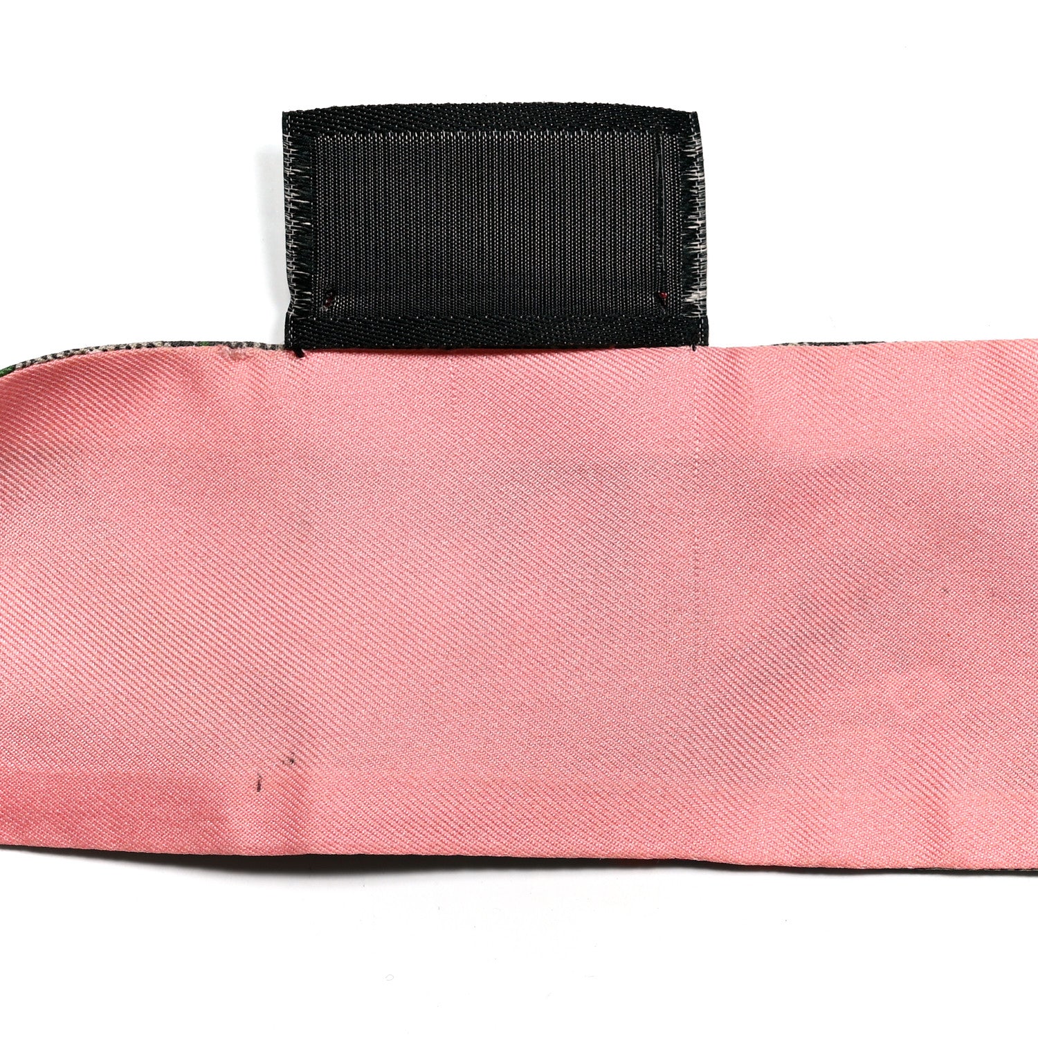 Gucci Silk Twill GG Monogram Special Flory Neck Bow Scarf Beige Pink 4 of 5