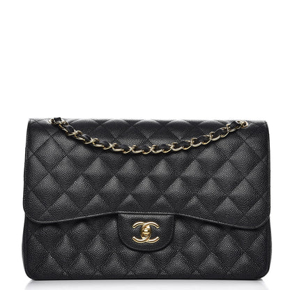 Chanel Caviar Quilted Jumbo Double Flap Black 1 of 8