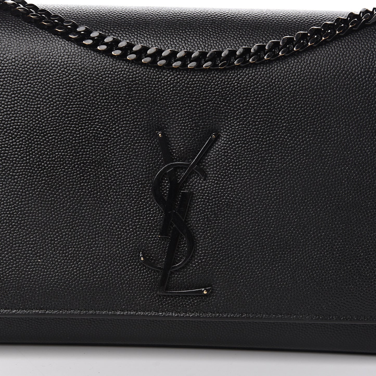 Grain De Poudre Medium Classic Monogram Kate Satchel Black