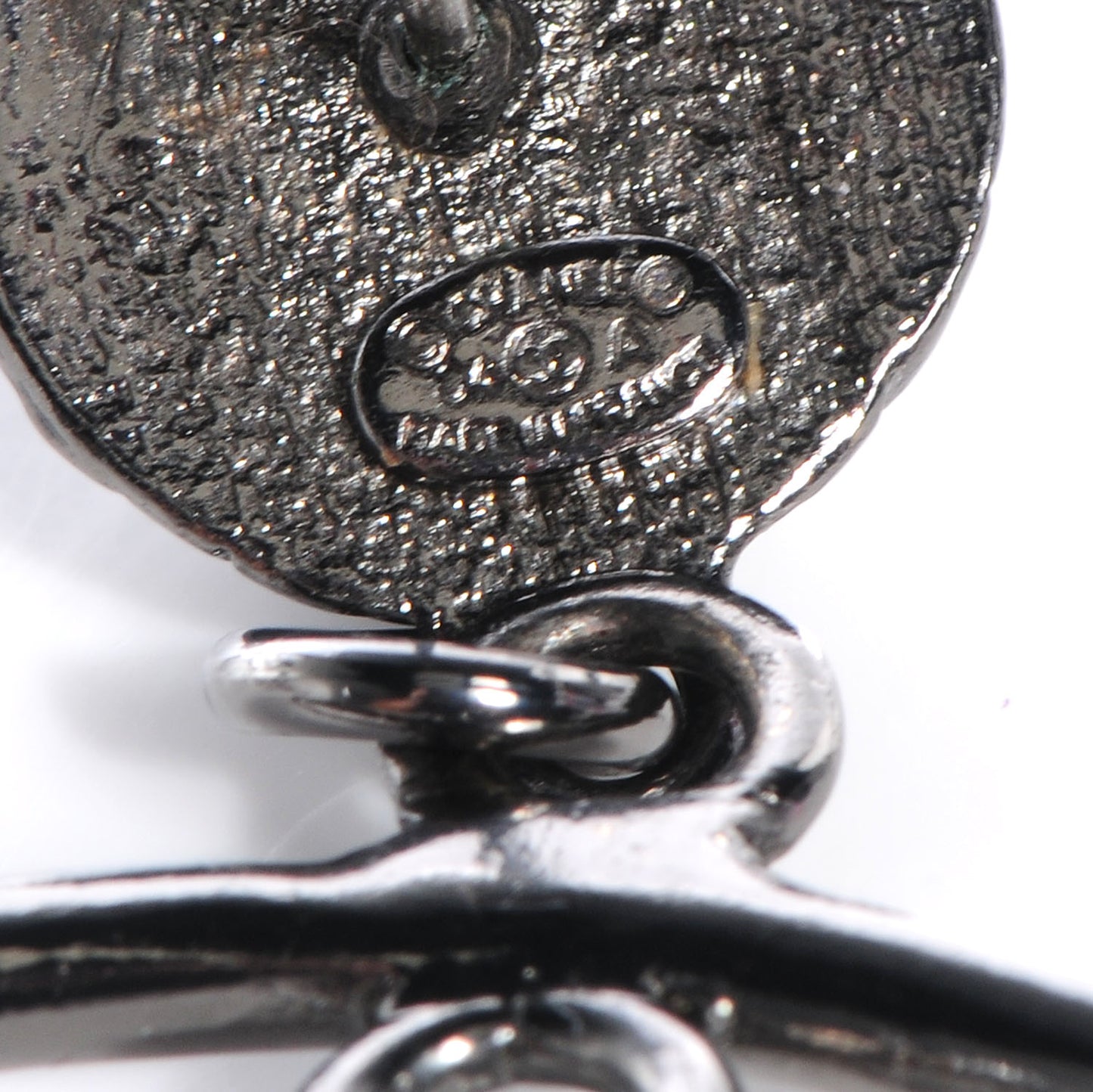 Ruthenium Large Saturn Drop Earrings