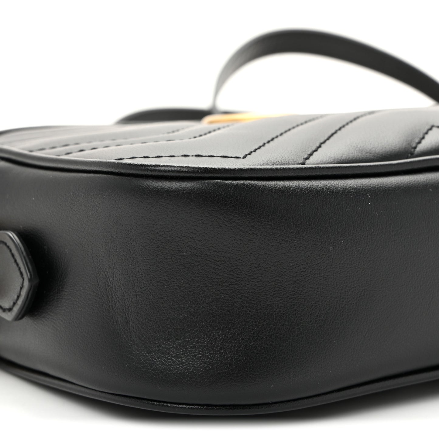 Calfskin Matelasse Mini GG Marmont Chain Shoulder Bag Black