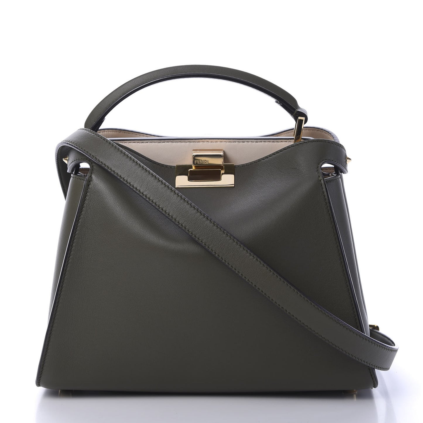 Vitello Tahiti Burro Medium Peekaboo Iconic Essentially Satchel Asparago Camelia