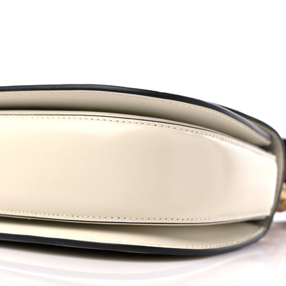 Gucci Boarded Dyana Lux Calfskin Web Small Bamboo 1947 Top Handle Bag Mystic White 9 of 9