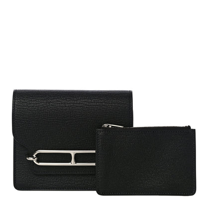 Hermes Chevre Mysore Roulis Slim Wallet Black 3 of 12