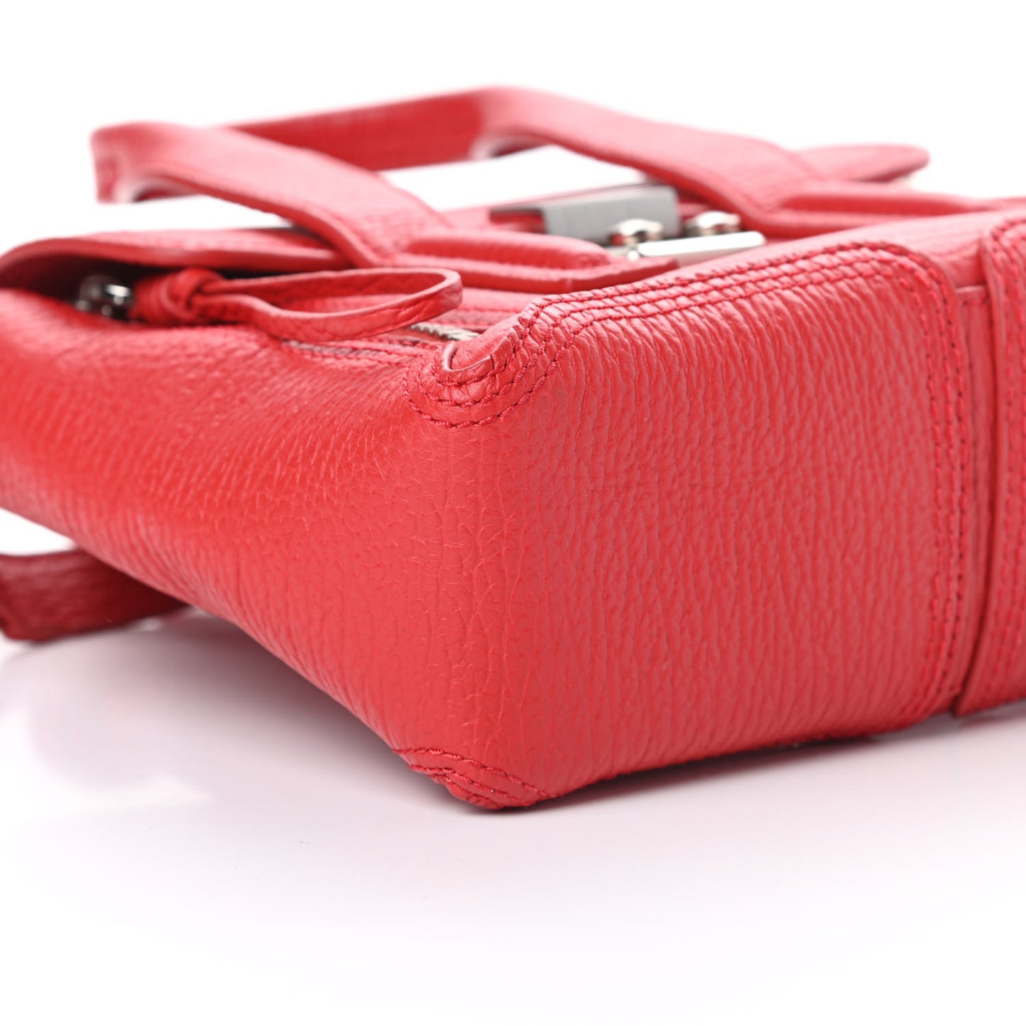 Textured Calfskin Mini Pashli Satchel Red
