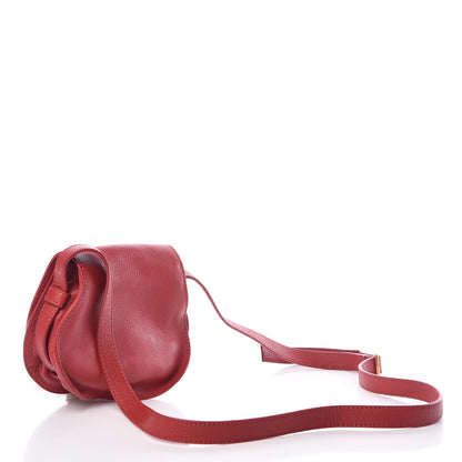 Chloe Calfskin Mini Marcie Round Crossbody Bag Red 3 of 10