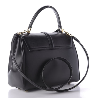 Celine Satinated Calfskin Small 16 Top Handle Bag Black 3 of 10