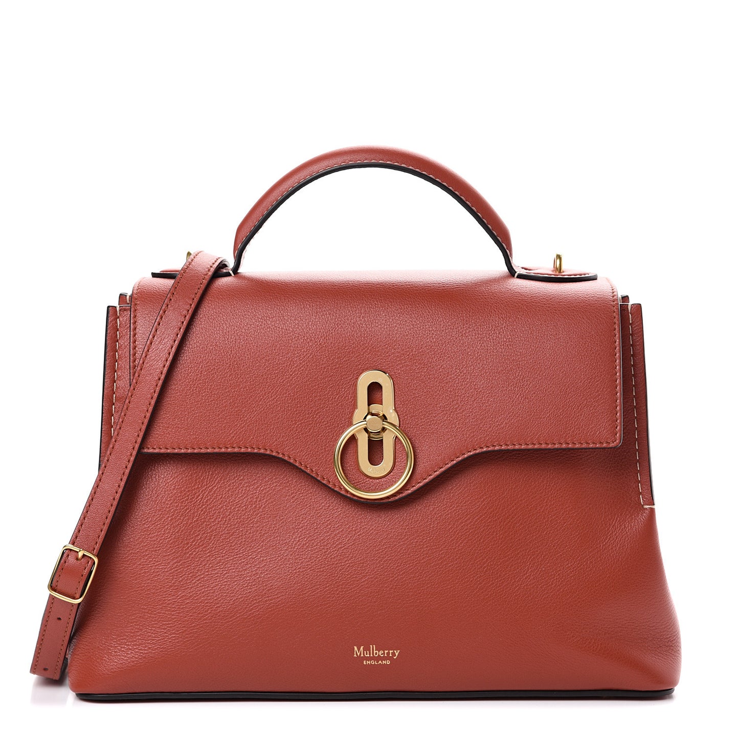 Silky Calfskin Small Seaton Rust