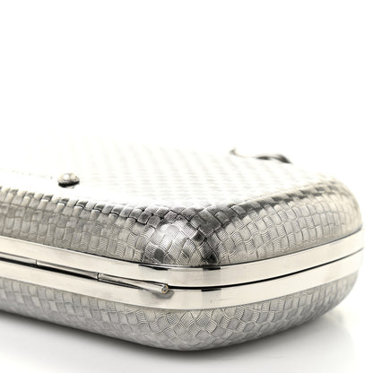 Alexander McQueen Metallic Knucklebox Clutch Silver 9 of 13