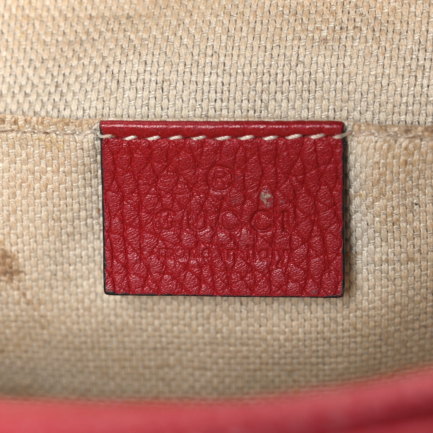 Gucci Pebbled Calfskin Small Soho Disco Bag Vibrant Red 5 of 11