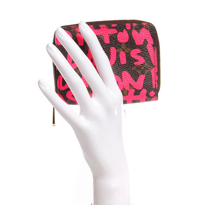Louis Vuitton Monogram Graffiti Zippy Coin Purse Fuchsia 2 of 8