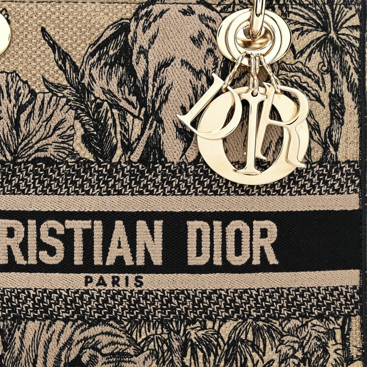 Christian Dior Toile de Jouy Voyage Embroidered Medium Lady D-Lite Beige Multicolor 8 of 10