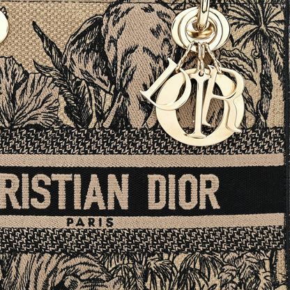 Christian Dior Toile de Jouy Voyage Embroidered Medium Lady D-Lite Beige Multicolor 8 of 10