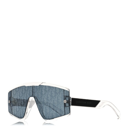 Christian Dior Acetate Oblique Diorxtrem MU Mask Sunglasses Crystal Smoke Mirror 1 of 8