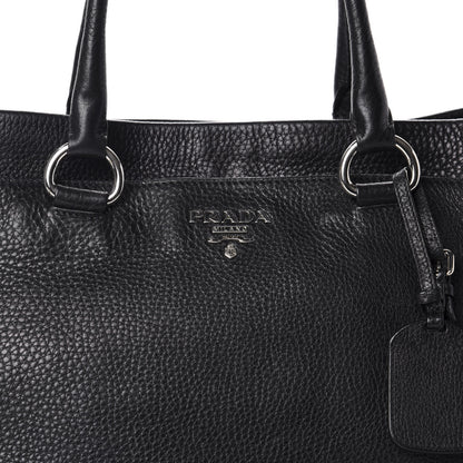 Prada Vitello Daino Top Handle Tote Black 12 of 12