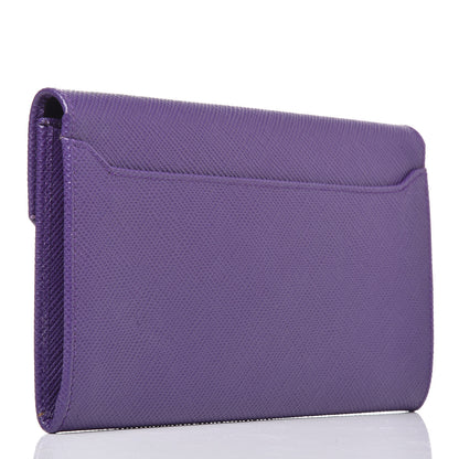 Prada Saffiano Lux Flap Clutch Viola 3 of 14