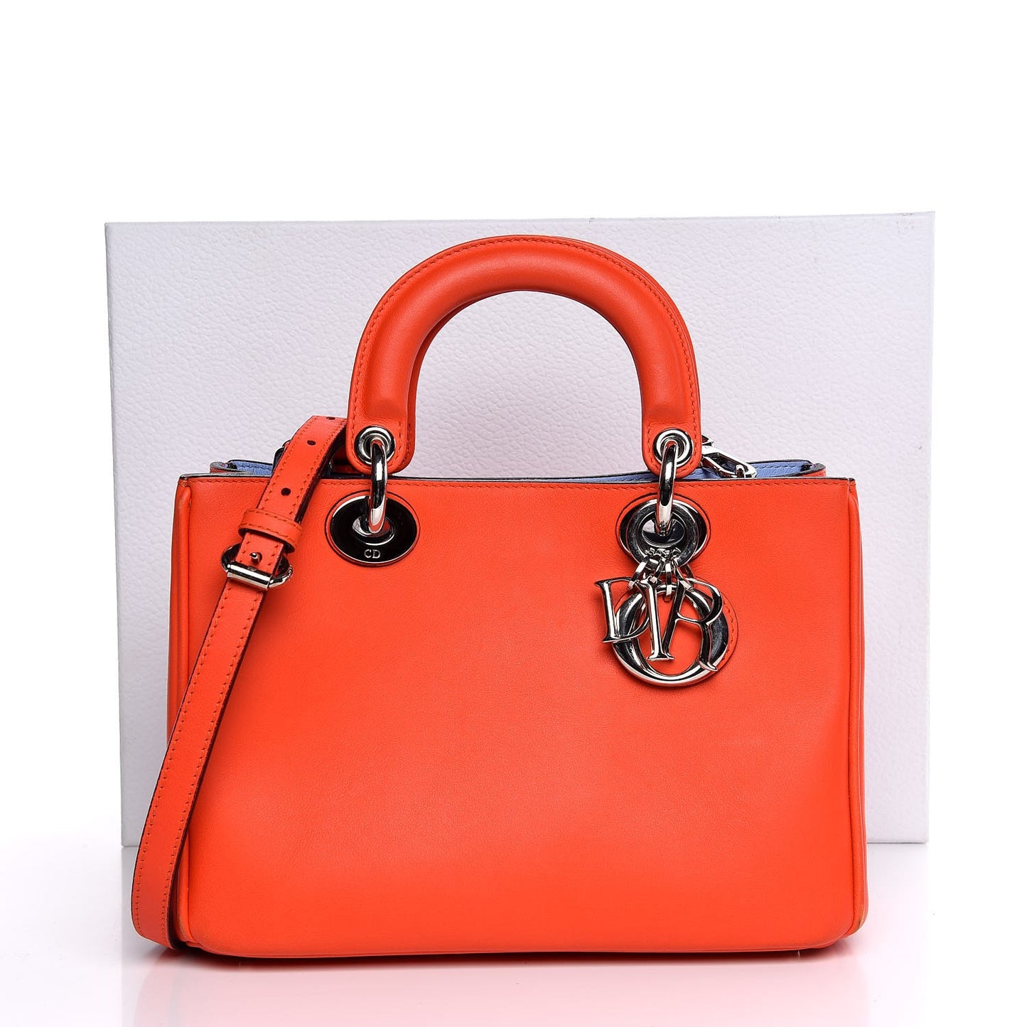 Calfskin Mini Diorissimo Tote Orange