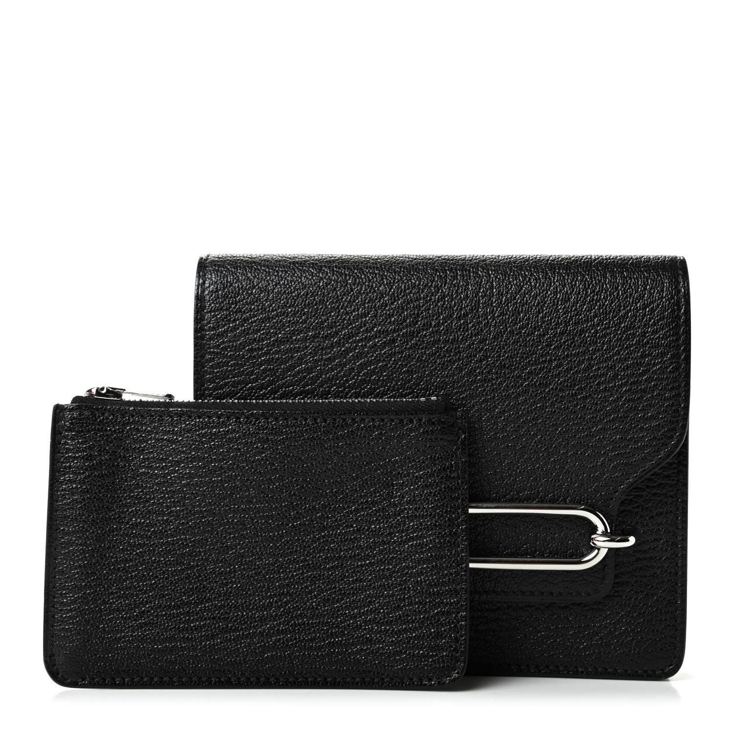 Hermes Chevre Mysore Roulis Slim Wallet Black 3 of 8