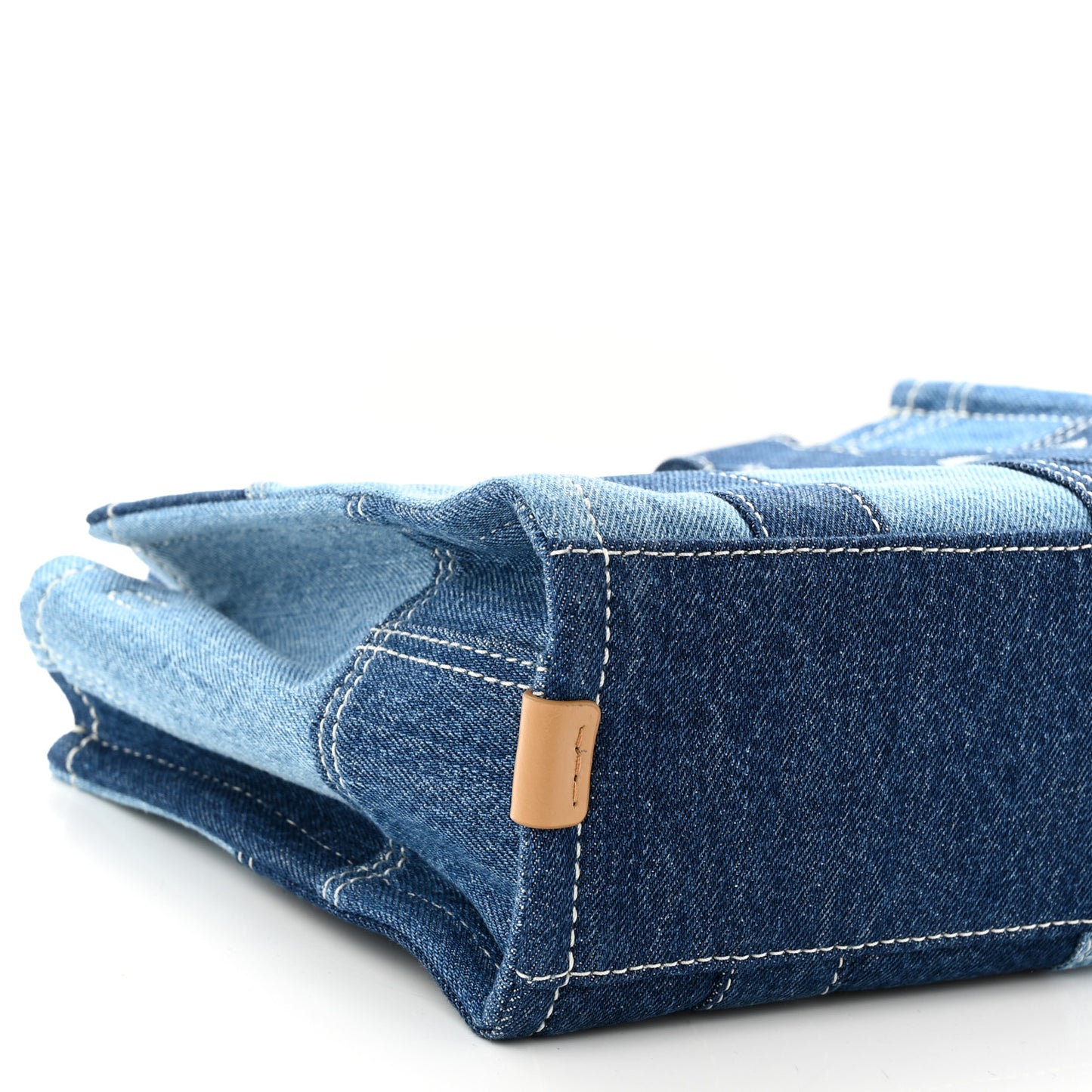 Denim Canvas Small Tote Bag Blue