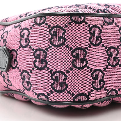 Gucci Monogram Multicolor Matelasse Diagonal Small GG Marmont Chain Shoulder Bag Pink Blue 9 of 10