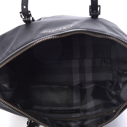 Burberry London Grainy Calfskin Nylon Small Tote Black 5 of 10
