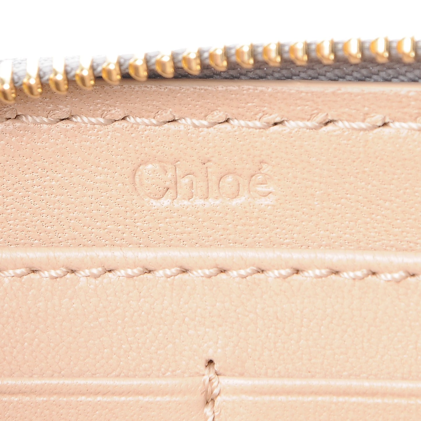 Calfskin Marcie Long Zip Around Wallet Cashmere Grey