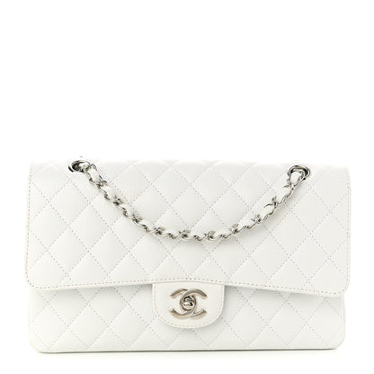 Chanel Caviar Quilted Medium Double Flap White 1 of 10
