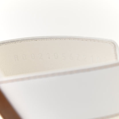 Hermes Box Calfskin Oran Sandals 36.5 White 8 of 9