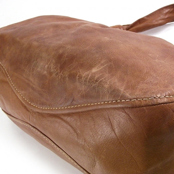 Leather Knot Hobo Brown