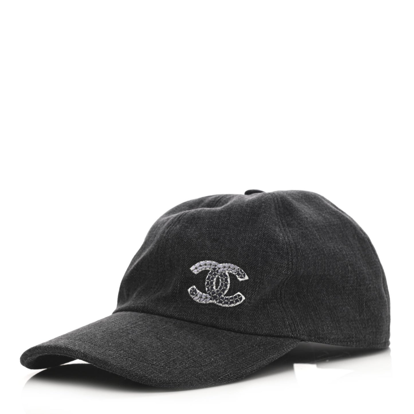 Cotton Sequin CC Cap Hat Black