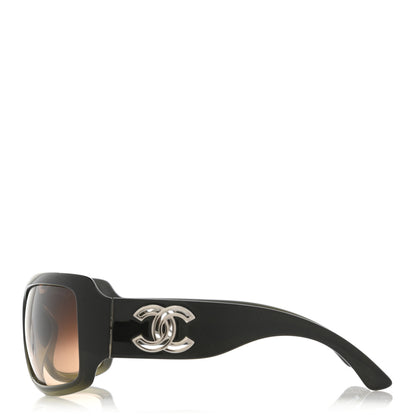 Chanel Acetate CC Sunglasses Black Black 3 of 8