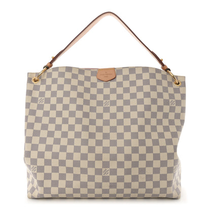 Louis Vuitton Damier Azur Graceful MM Rose Ballerine 1 of 16