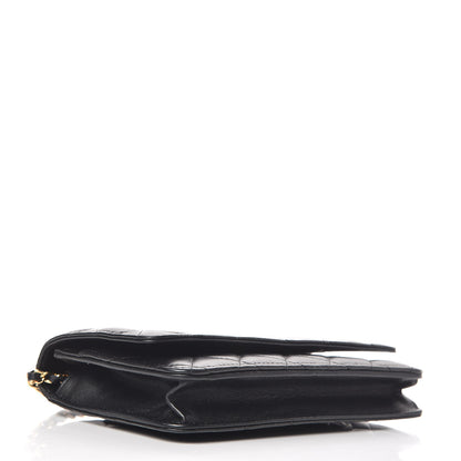Chanel Lambskin Quilted Wallet On Chain WOC Black 4 of 12