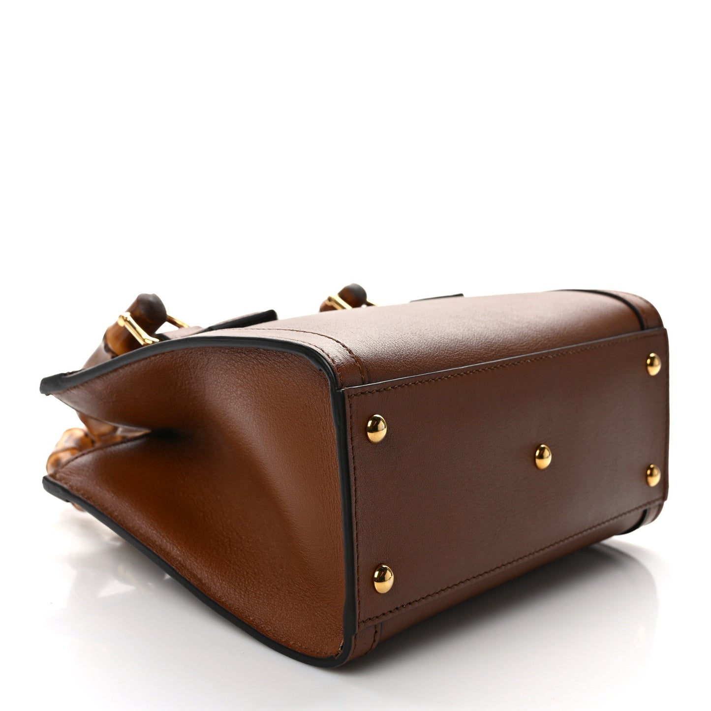 Wonka Grain Calfskin Mini Diana Tote Bag Cuir Yellow Fluo