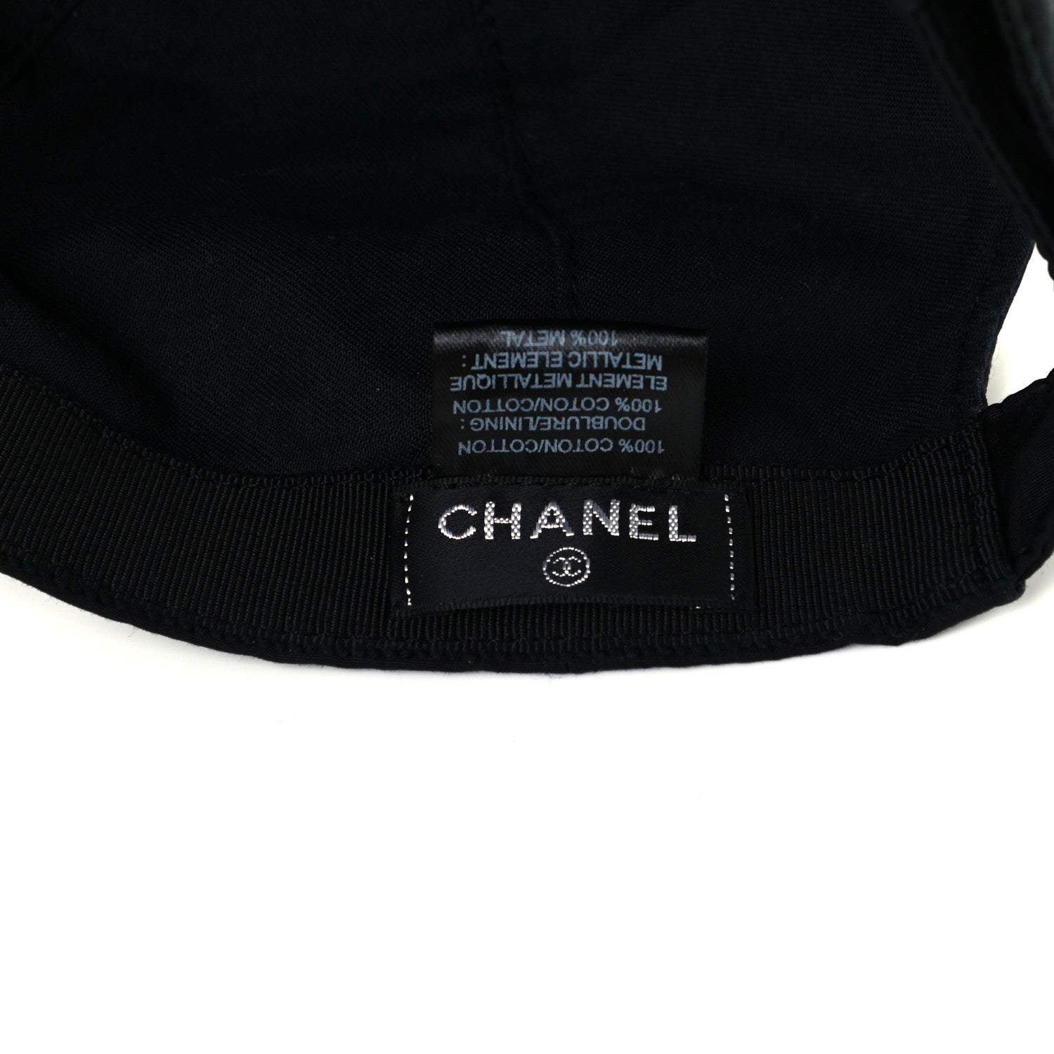 Chanel Cotton CC Cap Hat Black 9 of 10