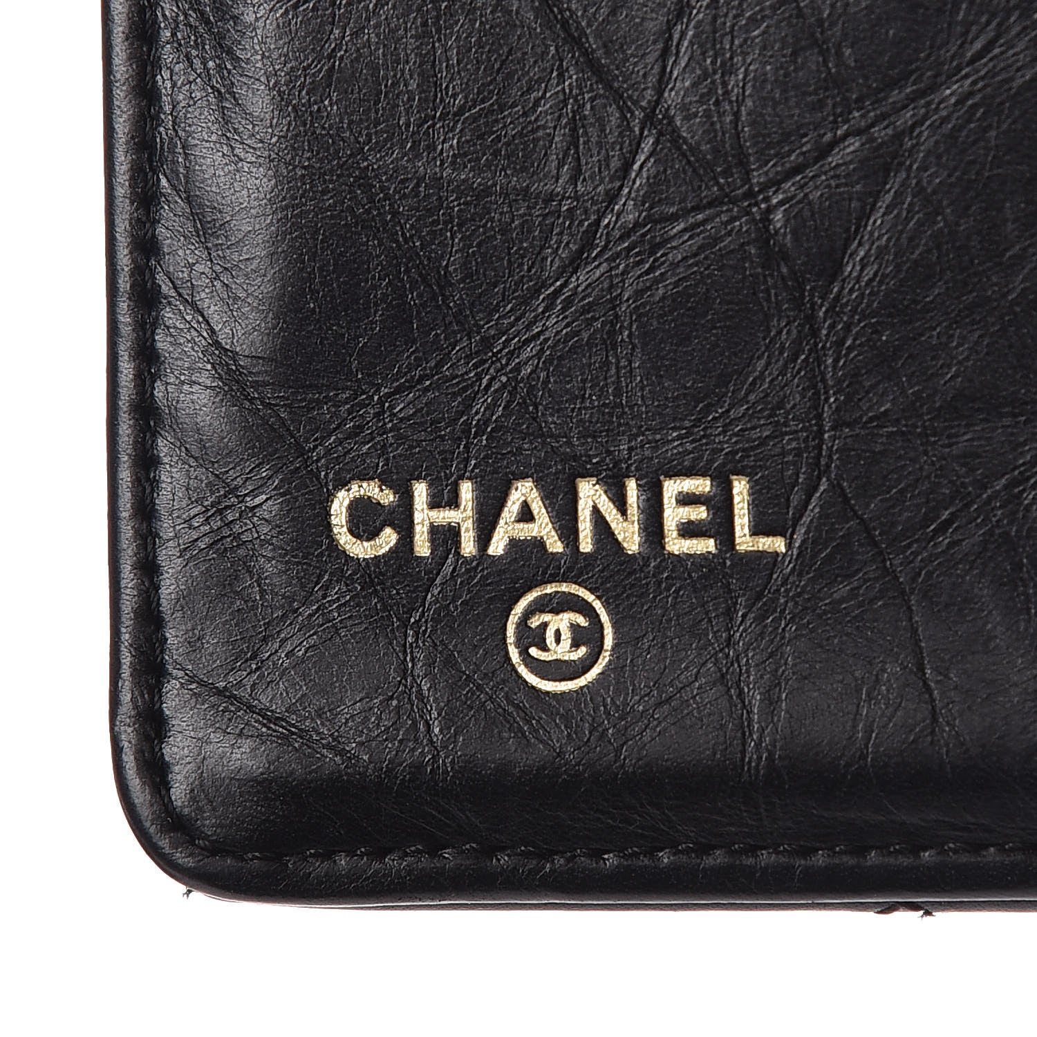 Chanel Aged Calfskin Quilted Reissue Yen Wallet Black 6 of 9
