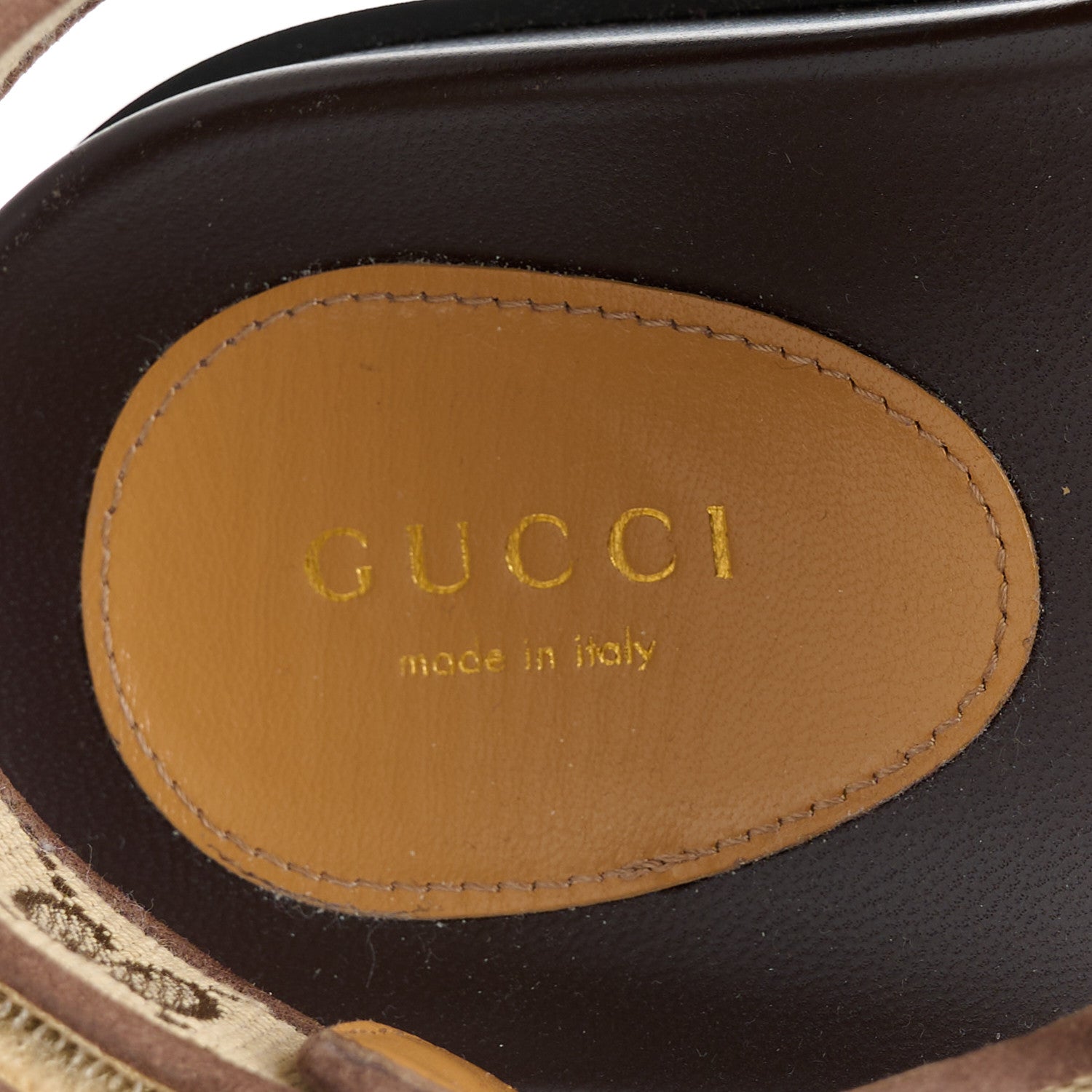 Gucci Monogram Kid Scamosciato Double G Womens Dad Sandals 36.5 Beige Ebony New Acero 7 of 10