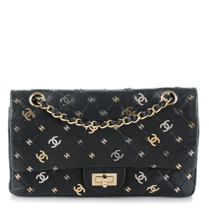 Chanel Calfskin CC Punk 2.55 Reissue 225 Flap Black 1 of 8