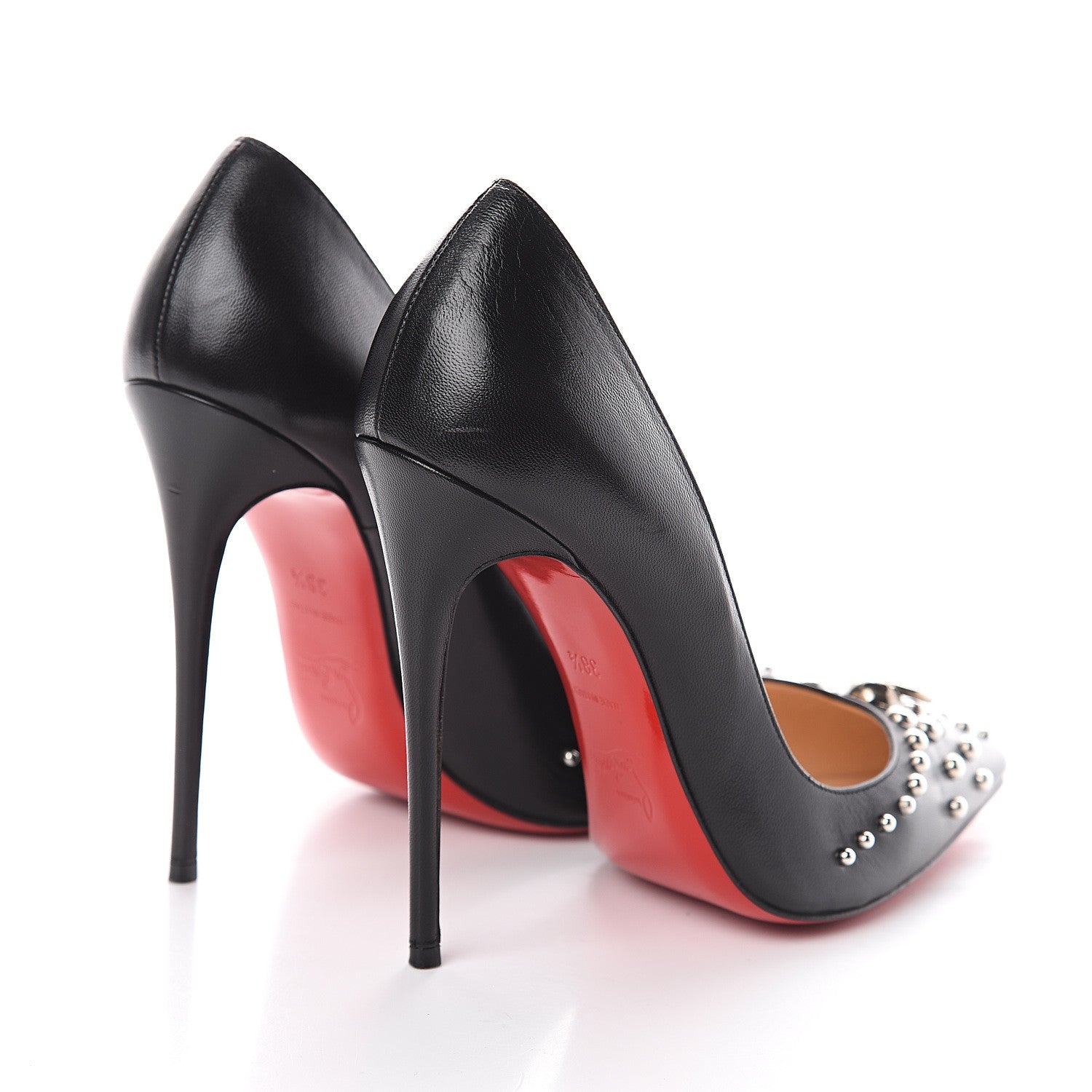 Christian Louboutin Kid Door Knock 120 Pumps 38.5 Black 4 of 7