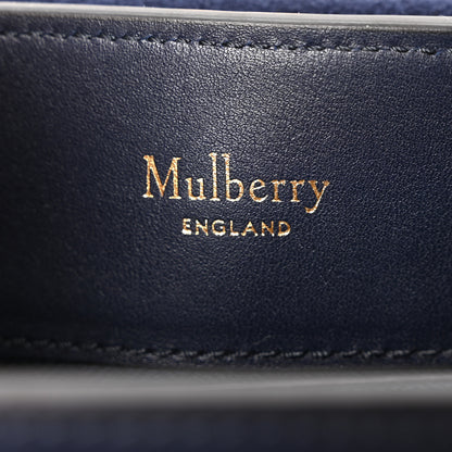 Mulberry Calfskin Embroidered Small Seaton Navy Red White 6 of 9