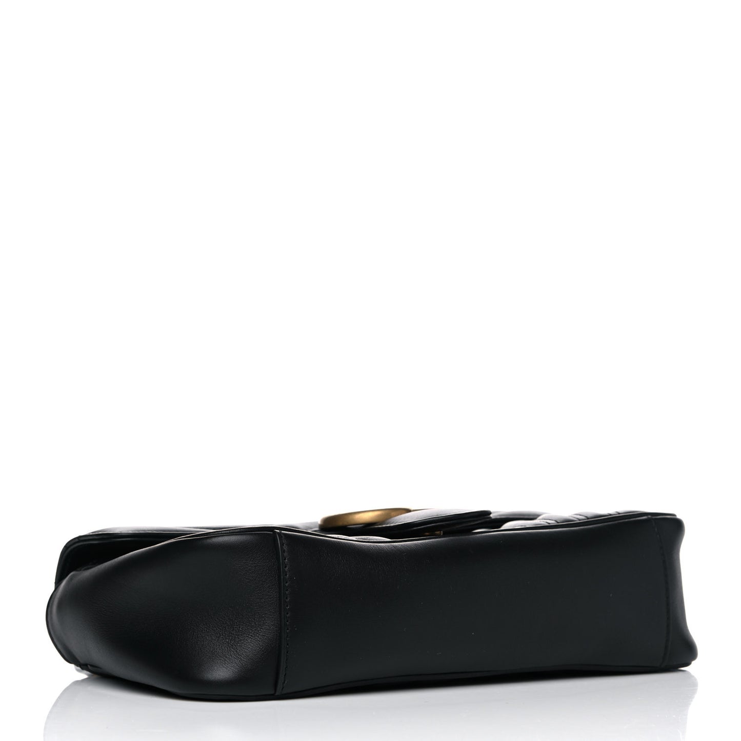 Calfskin Matelasse Small GG Marmont Shoulder Bag Black