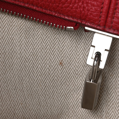 Hermes Taurillon Clemence Victoria II 35 Rouge Garance 12 of 13