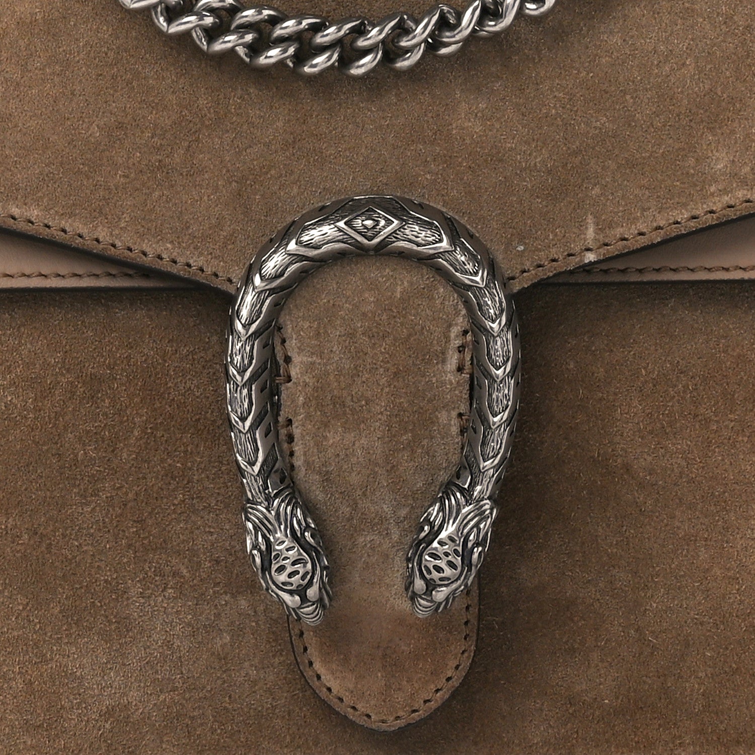 Gucci Suede Medium Dionysus Shoulder Bag Taupe 11 of 13